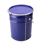 レバーロックリング蓋と金属ハンドル付きラウンドブリキ金属ペイントバケツ6ガロン